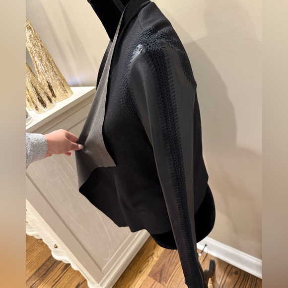 Women’s Anthropologie Stella & Jamie mixed media jacket cardigan- Size Large - Picture 3 of 9